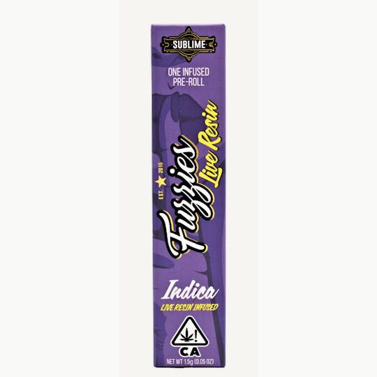Fuzzies - Fuzzies Live Resin 1.5g Pre-Roll - Slurricane - Indica - 1