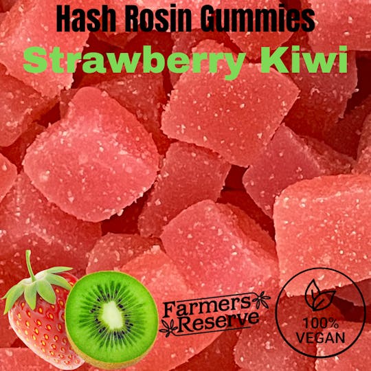 Farmers Reserve - Hash Rosin Gummies 200MG Pack Strawberry Kiwi - 1