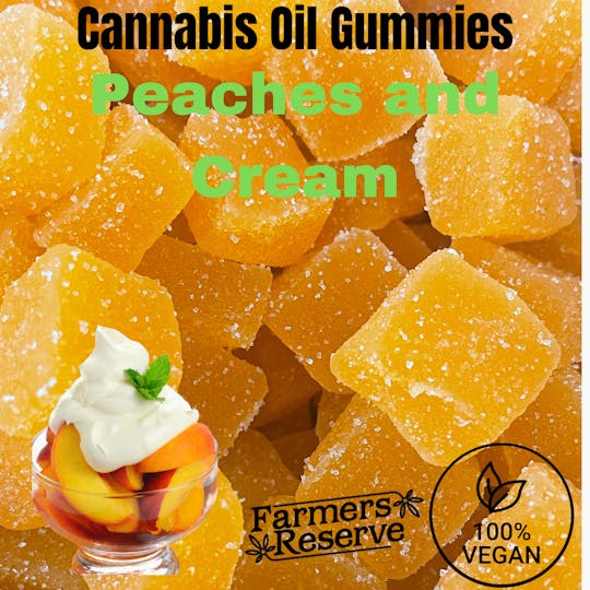 Farmers Reserve - Cannabis Oil THC Gummies 2500MG THC {Peaches and Cream} - 1