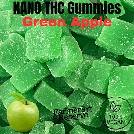 Farmers Reserve - Nano Cannabis Oil THC Gummies 1000MG THC Green Apple - 1