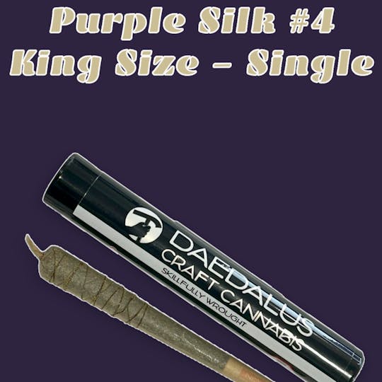 Daedalus Craft Cannabis - Purple Silk #4 Pre-Roll w/ Hash Rosin & Kief - King Size - Single - 1