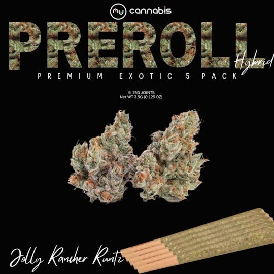 Nu Cannabis Brand - NuCannabis - Jolly Rancher Runtz 5 pack - PRE ROLL - 1