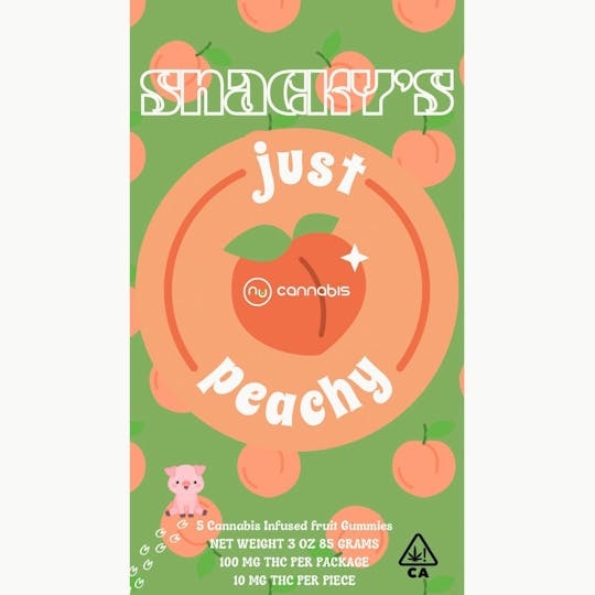 Nu Cannabis Brand - NuCannabis - Snacky's Just Peachy rings Five 20 MG Cut-to-dose - 1