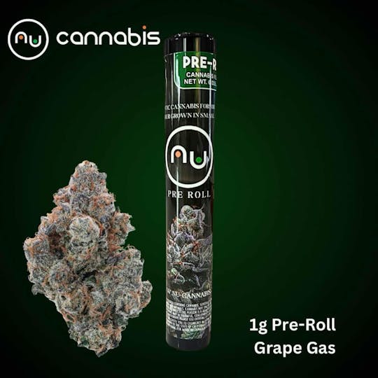 Nu Cannabis Brand - NuCannabis - Grape Gas 1.2g - PRE ROLL - 1