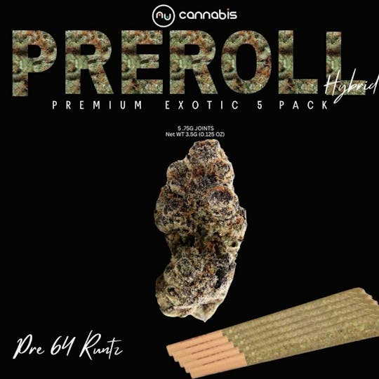 Nu Cannabis Brand - NuCannabis - Pre 64 Runtz 5 pack - PRE ROLL - 1