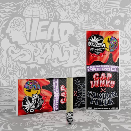 HeadSpace Alchemy - Rosin Infused Pre Roll - Cap Junky x Carbon Fiber - 1