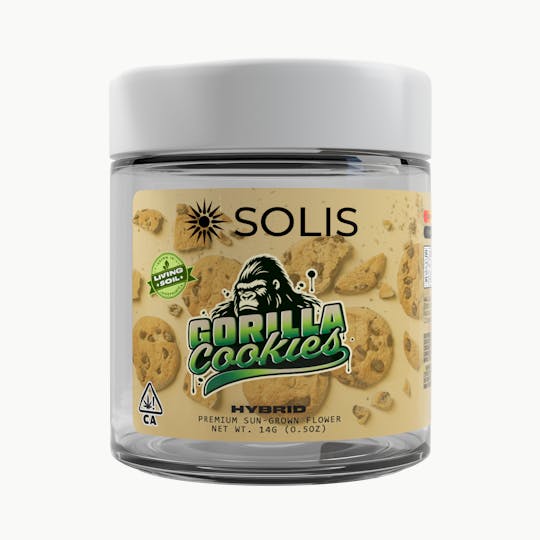 Solis - Gorilla Cookies | Jarred Flower (14g) | Hybrid - 1