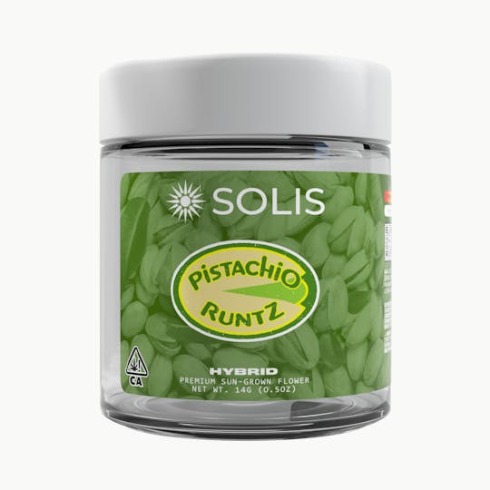 Solis - Pistachio Runtz | Jarred Flower (14g) | Hybrid - 1