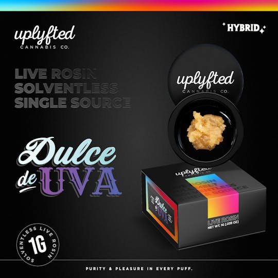 Uplyfted Cannabis Co - Live Rosin 90u - Dulce De Uva - 1
