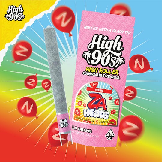 HIGH 90s - High 90s : ZA Heads 1.5g High Roller Pre-Roll - 1