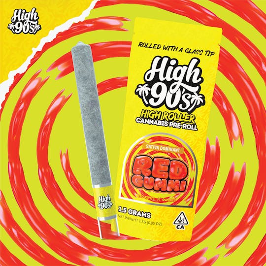 HIGH 90s - High 90s : Red Gummi 1.5g High Roller Pre-Roll - 1