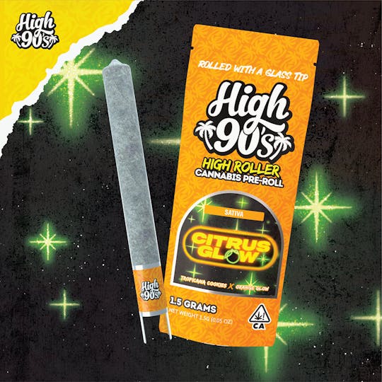 HIGH 90s - High 90s : Citrus Glow 1.5g High Roller Pre-Roll - 1