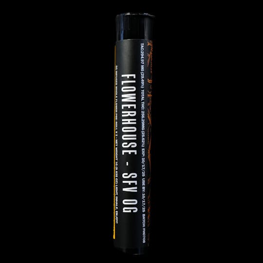 FlowerHouse New York - SFV OG 0.5g Infused Preroll 2pk - 1