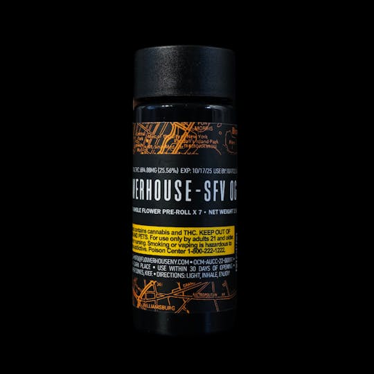 FlowerHouse New York - SFV OG 0.5g Infused Preroll 7pk - 1