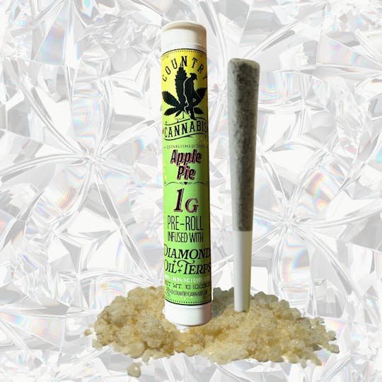 Country Cannabis - Apple Pie | Diamond Infused Pre-Roll | 1G - 1