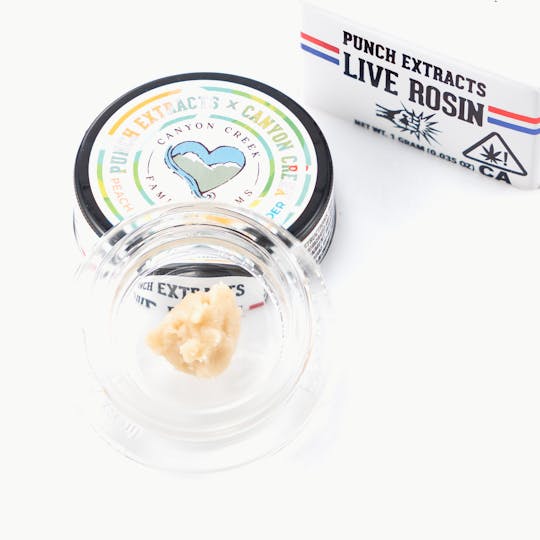 Punch Edibles & Extracts - Peach Banana Punch Tier 4 Live Rosin Cold Cure Badder (1g) - 1