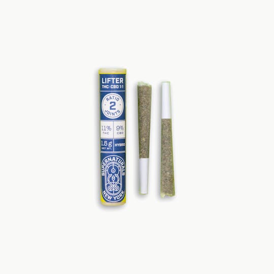 Supernaturals New York - LIFTER 1:1 (THC:CBD), Ratio Pre-Roll 2pk 1.5g - 1