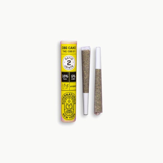 Supernaturals New York - CBG CAKE 2:1 (THC:CBG), Ratio Pre-Roll 2pk 1.5g - 1