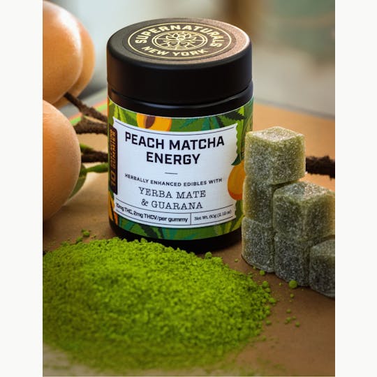 Supernaturals New York - PEACH MATCHA ENERGY, 100mg 10pk Gummies - 1