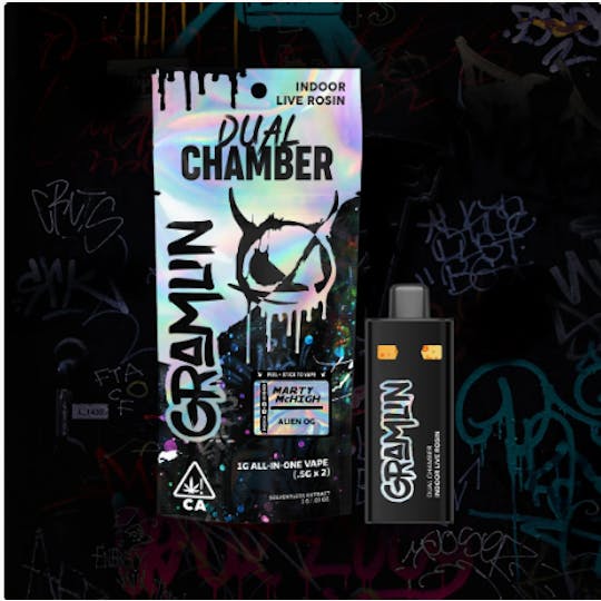Gramlin - Alien OG x Marty McHigh - Dual Chamber Live Rosin AIO Vape 1g - 1
