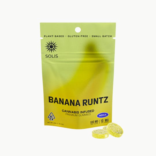 Solis - Banana Runtz | 100mg Gummies | Indica - 1