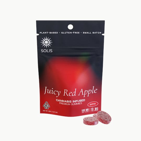 Solis - Juicy Red Apple | 100mg Gummies | Sativa - 1