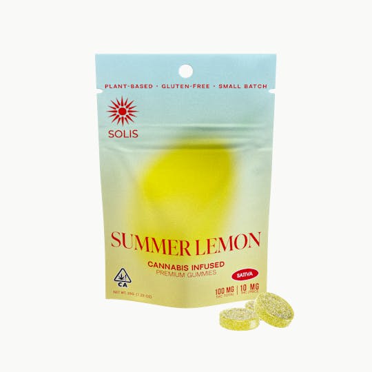 Solis - Summer Lemon | 100mg Gummies | Sativa - 1