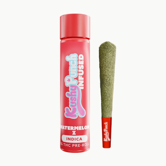 Kushy Punch - 1G Kushy Punch Infused Liquid Diamond Preroll - Watermelon Z - 1