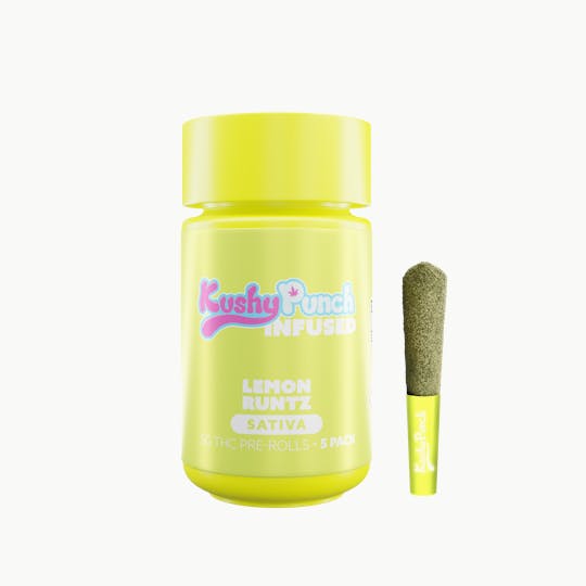 Kushy Punch - 5PK Kushy Punch Infused .5g Liquid Diamond Prerolls - Lemon Runtz - 1