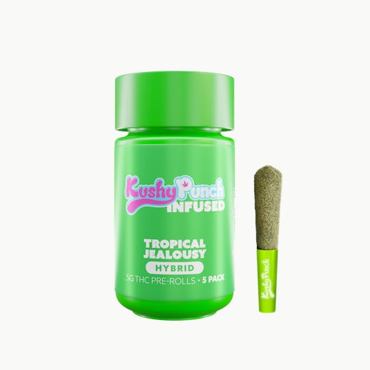 Kushy Punch - 5PK Kushy Punch Infused .5g Liquid Diamond Prerolls - Tropic Jealousy - 1