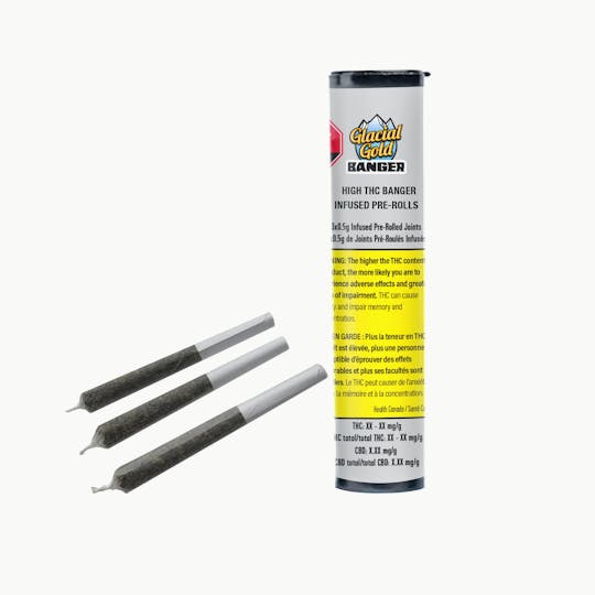 Glacial Gold - HIGH THC Banger Infused Pre-Rolls | 3x0.5g - 1