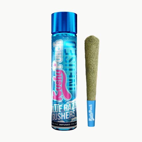 Kushy Punch - 1G Kushy Punch Infused Liquid Diamond Preroll - Blue Razz Gushers - 1