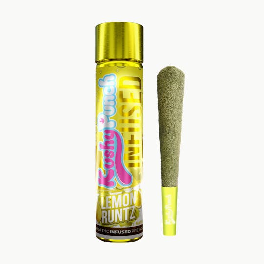 Kushy Punch - 1G Kushy Punch Infused Liquid Diamond Preroll - Lemon Runtz - 1