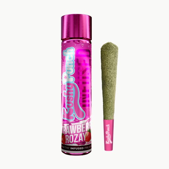 Kushy Punch - 1G Kushy Punch Infused Liquid Diamond Preroll - Strawberry Rozay - 1