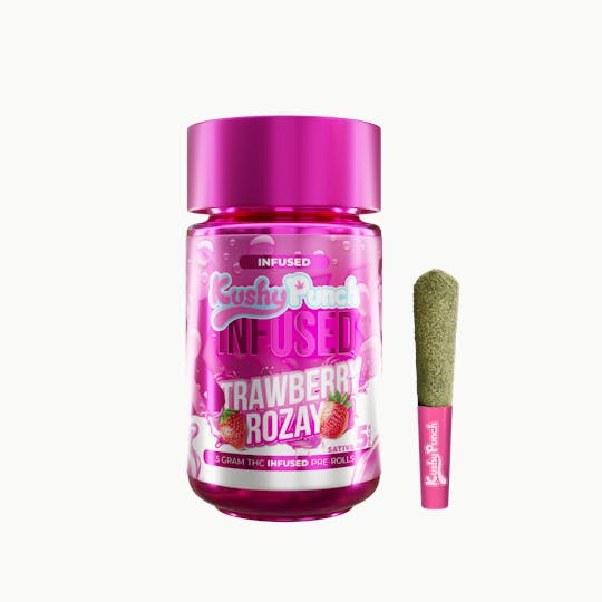 Kushy Punch - 5PK Kushy Punch Infused .5g Liquid Diamond Prerolls - Strawberry Rozay - 1