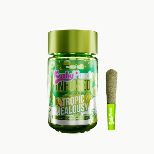 Kushy Punch - 5PK Kushy Punch Infused .5g Liquid Diamond Prerolls - Tropic Jealousy - 1
