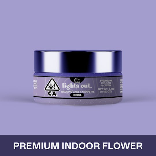 Lights Out - Wedding Cake x Grape Pie (indica) Flower 3.5g - 1