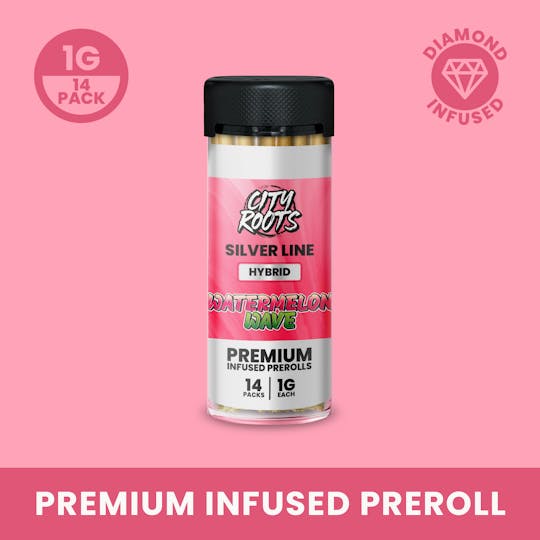 City Roots - Watermelon Wave (Hybrid) 14pk Infused Prerolls 14g - 1