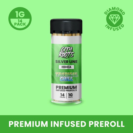 City Roots - Tropical Chill (Indica) 14pk Infused Prerolls 14g - 1