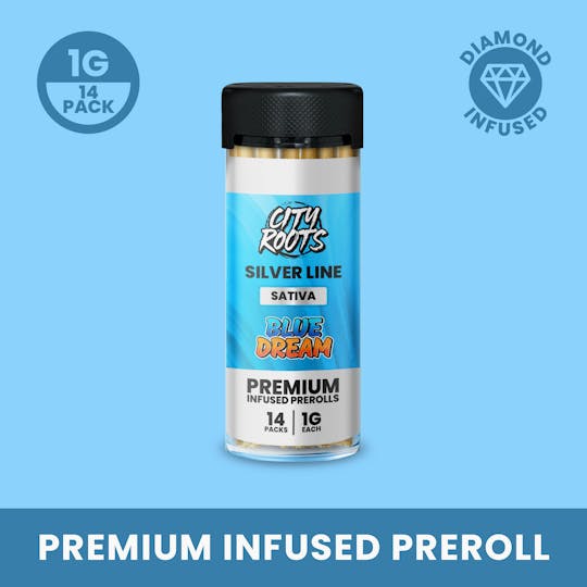 City Roots - Blue Dream (Sativa) 14pk Infused Prerolls 14g - 1