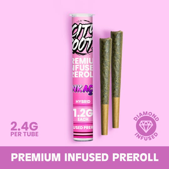 City Roots - Pink Acai (Hybrid) 2pk Infused Prerolls 2.4g - 1