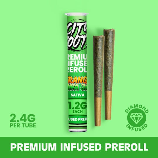City Roots - Orange Guava Jack (Sativa) 2pk Infused Prerolls 2.4g - 1