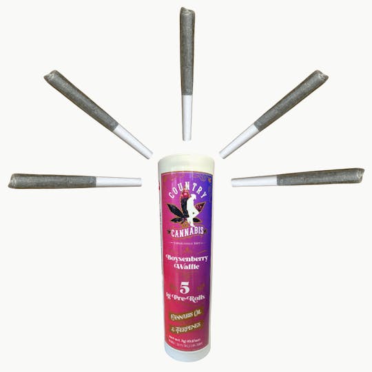 Country Cannabis - Boysenberry Waffle | Infused Pre-Roll | 1G | 5pk - 1