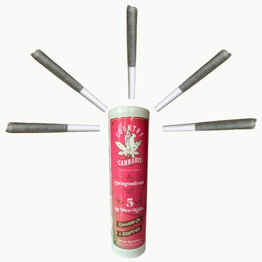 Country Cannabis - Dragon Fruit | Infused Pre-Roll | 1G | 5pk - 1