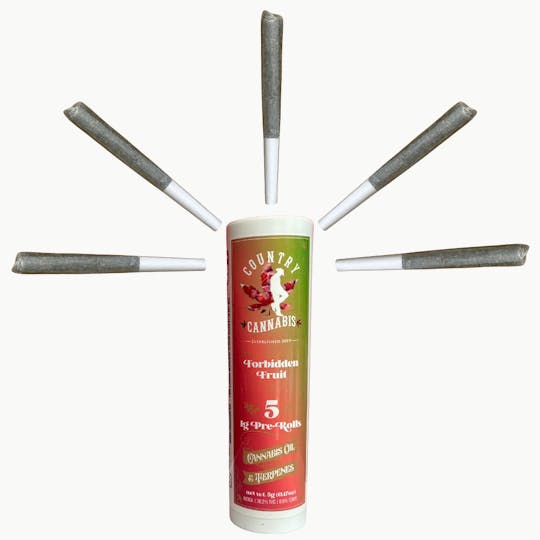 Country Cannabis - Forbidden Fruit | Infused Pre-Roll | 1G | 5pk - 1