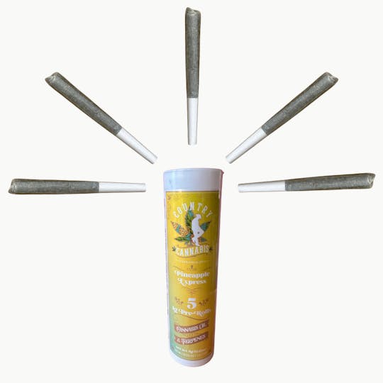 Country Cannabis - Pineapple Express | Infused Pre-Roll | 1G | 5pk - 1