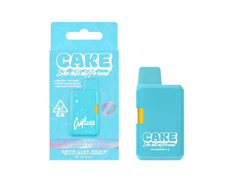 CAKE She Hits Different Blueberry Z Live Resin Disposable Vape 1g disposable