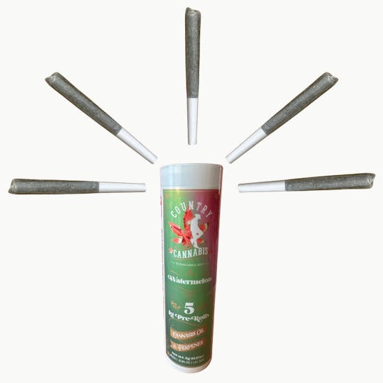 Country Cannabis - Watermelon | Infused Pre-Roll | 1G | 5pk - 1