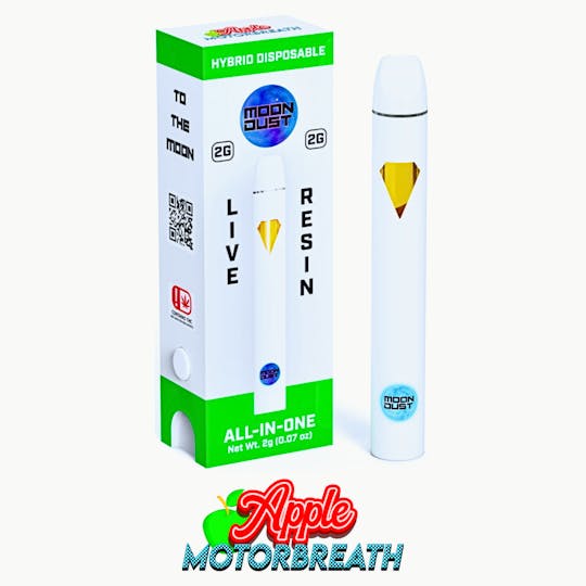 MOON DUST - 2G LIVE RESIN DISPOSABLE - APPLE MOTORBREATH - HYBRID - 1