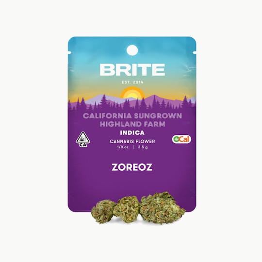 Brite Labs - BRITE Highland OCal Sun-Grown Flower (3.5g) - Indica - Zoreoz - 1
